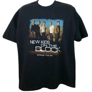 New Kids on the Block 2009 World Tour Black T-shirt Size XL